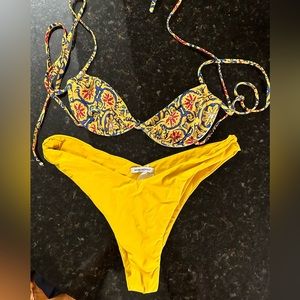 WeWoreWhat Marigold Bikini